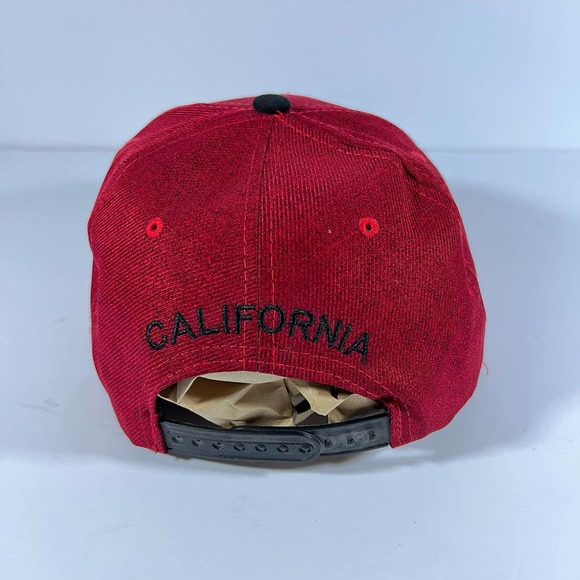 Joy Cap California Republic Bear Flag Red & Black snap back - Picture 5 of 7